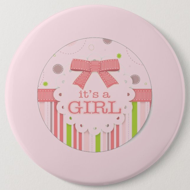 It's a Girl 6 Cm Round Badge (Front)