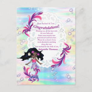 It's a Girl - A Baby Mermaid Postcard