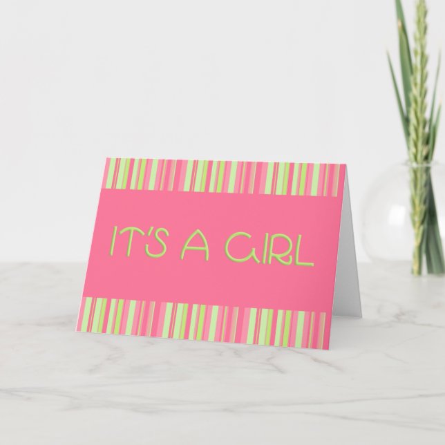 It's a girl announcement (Front)