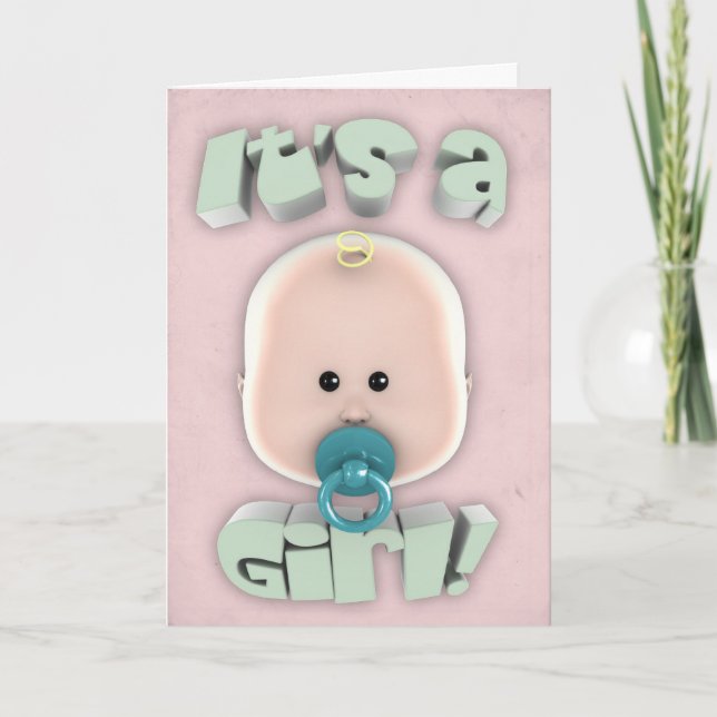 It's a girl announcement (Front)
