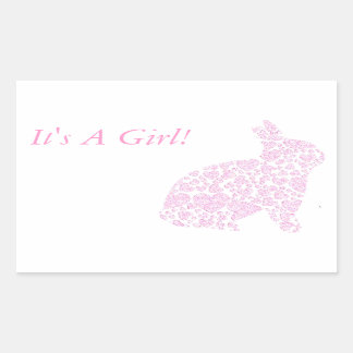 It's A Girl Announcement Sticker