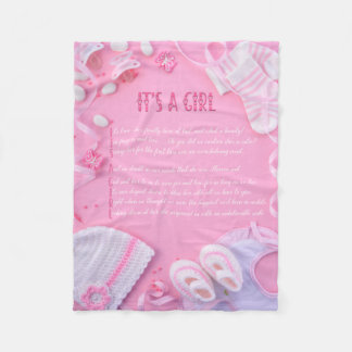 "It's a Girl" Baby Blanket