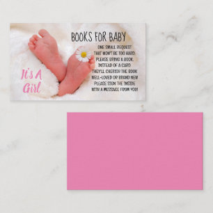 It's A Girl Baby Feet with Daisy Enclosure Card