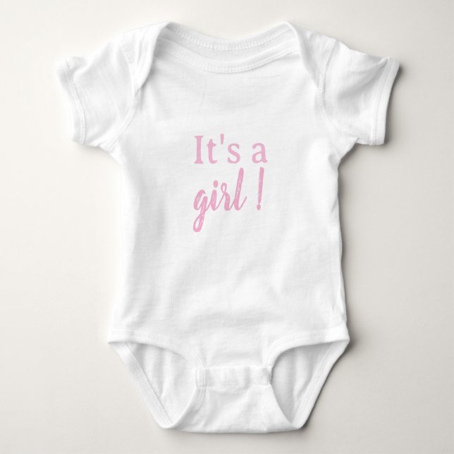 It's a girl baby gender reveal bodysuit (Front)
