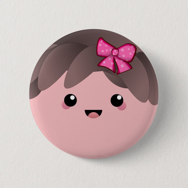 Its A Girl | Baby Girl Gender Reveal  6 Cm Round Badge (Front)