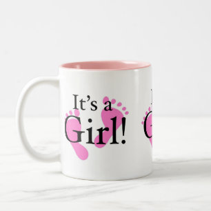 Its a Girl - Baby, Newborn, Baby Shower Two-Tone Coffee Mug