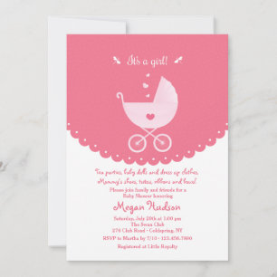 It's A Girl Baby Shower Invitation