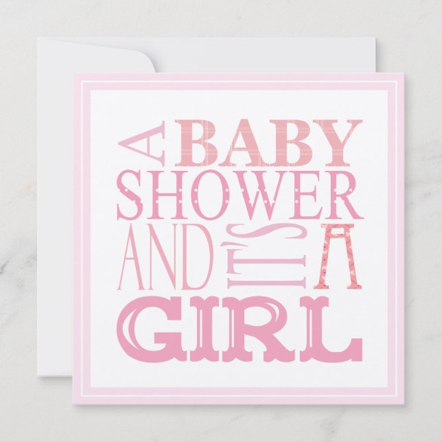 It's a Girl Baby Shower Invitation (Front)