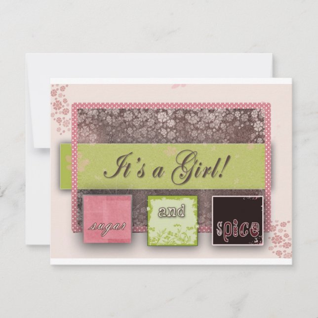 It's a Girl Baby Shower Invitation (Front)