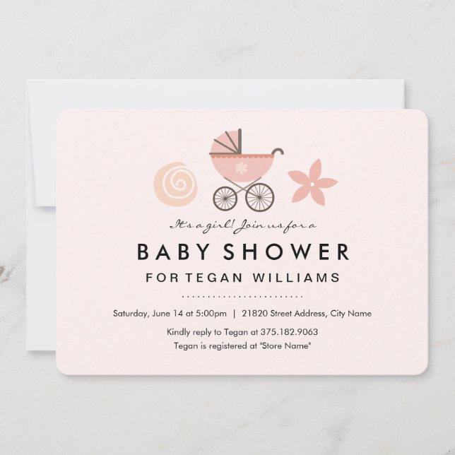 It's a Girl | Baby Shower Invitation (Front)