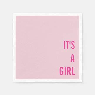 It's a Girl Baby Shower Napkin