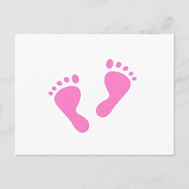 Its a Girl - Baby Shower, Newborn Invitation Postcard (Front)