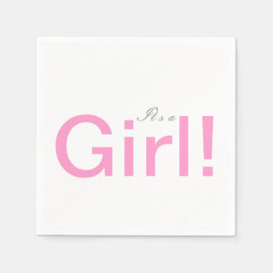It's A Girl Baby Shower Paper Napkin Set