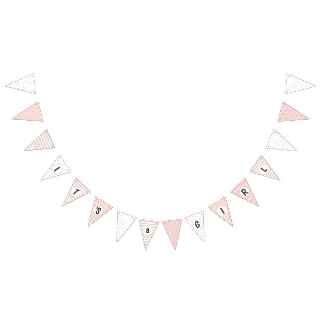 It's a Girl Baby Shower Party Decoration. Pink Bunting (All)