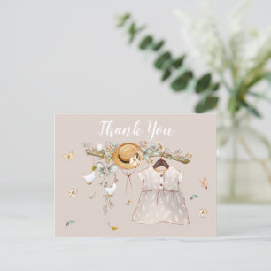 It's a Girl Baby Shower Thank You Postcard