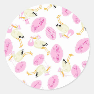It's a girl Baby Sticker with Storks
