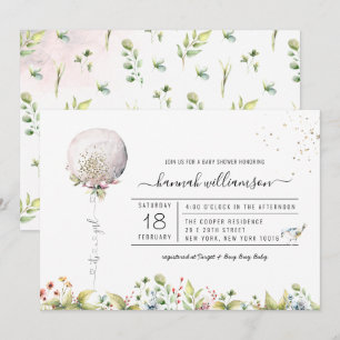 It's a Girl Balloon Baby Shower Invitation