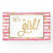It's A Girl Banner - New Baby - Pink and Gold