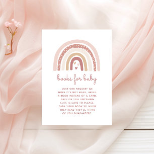 It's A Girl Boho Rainbow Books for Baby Enclosure Card