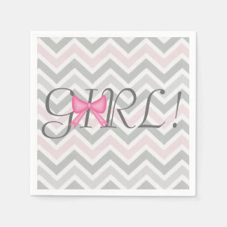 It's a Girl! Bow Themed Baby Shower Napkins