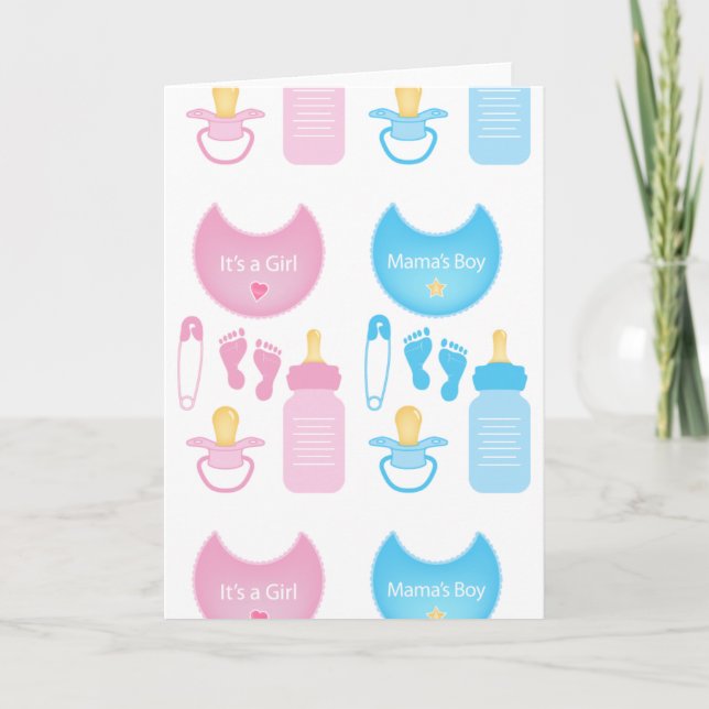 its a girl boy announcement (Front)