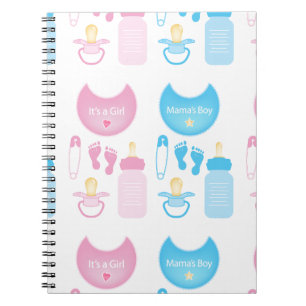 its a girl boy spiral notebook