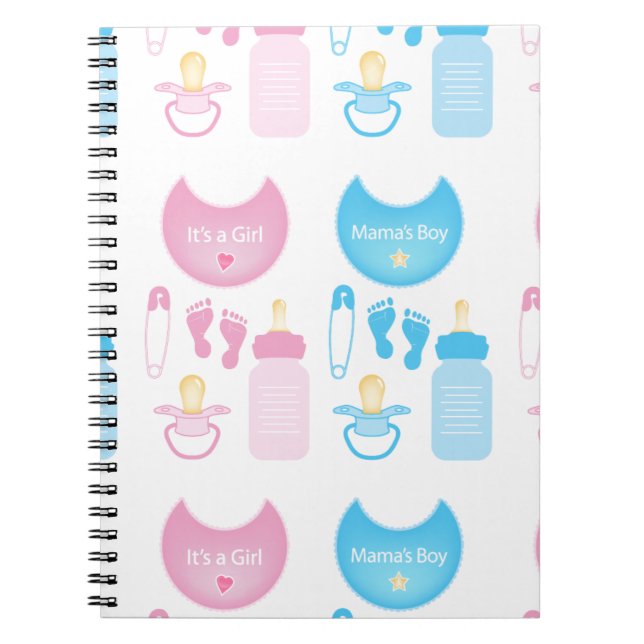 its a girl boy spiral notebook (Front)
