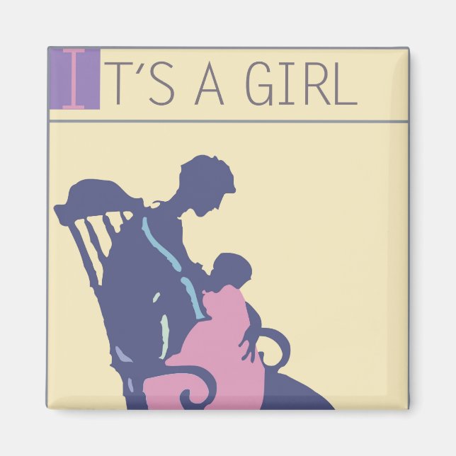 <It's a Girl> by Steve Collier Magnet (Front)