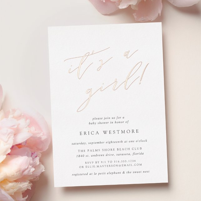 It's a Girl | Calligraphy Baby Shower (Creator Uploaded)