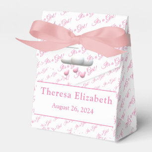 It's a girl Customisable Baby Shower Gift Wrap Favour Box