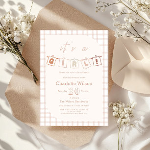 It's a Girl! Cute Boho Colour Baby Shower Invitation