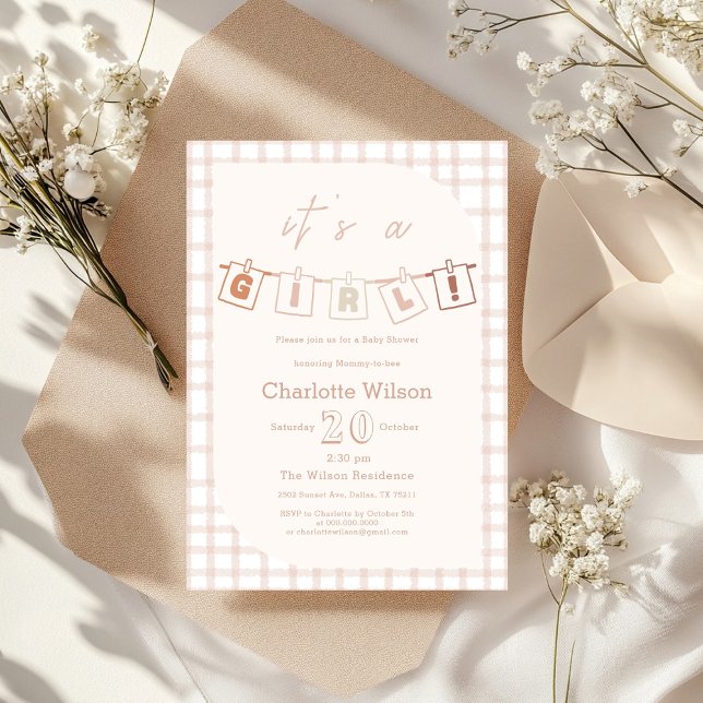 It's a Girl! Cute Boho Colour Baby Shower Invitation (Creator Uploaded)
