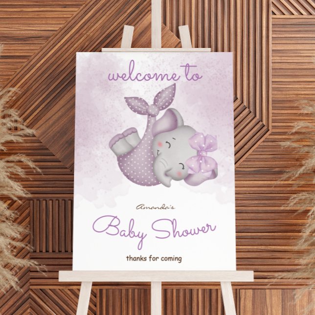It's a girl elephant baby girl shower welcome sign (Creator Uploaded)