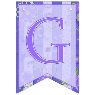 It's A Girl! Elephant Flowers Purple Swallowtail Bunting