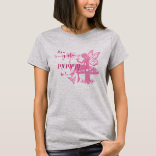 It's a Girl! Fairy Mushroom and Flower Mummy-to-be T-Shirt
