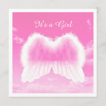 It's a Girl, Flat Card, White Envelope incl.