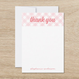 It's a Girl Gingham Baby Shower Thank You Card