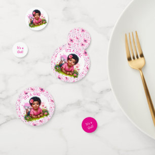 It's a Girl    Girl's Floral Baby Shower  Confetti