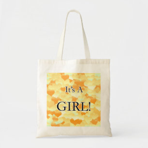 It's A Girl! Golden Hearts Tote Bag