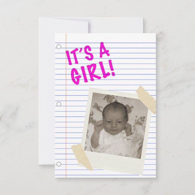 it's a girl invitation (Front)