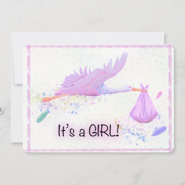 its a girl invitation (Front)