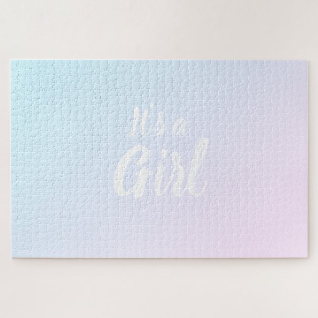 It's a Girl, It's a Boy baby shower gender reveal  Jigsaw Puzzle (Horizontal)