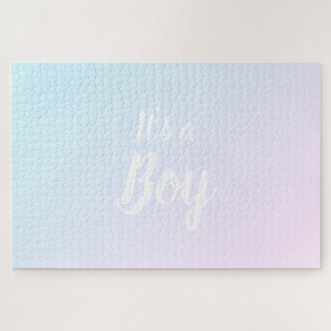 It's a Girl, It's a Boy baby shower gender reveal  Jigsaw Puzzle (Horizontal)