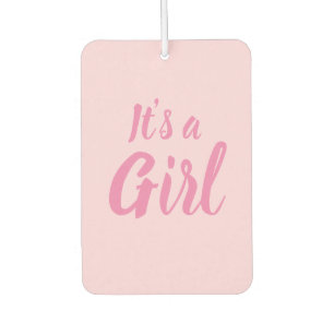 It's a Girl, light pink baby shower, gender reveal Car Air Freshener