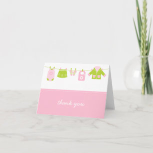 {it's a girl!} little laundry thank you card
