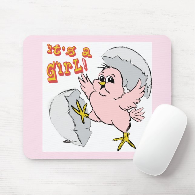 It's a Girl! Mouse Pad (With Mouse)
