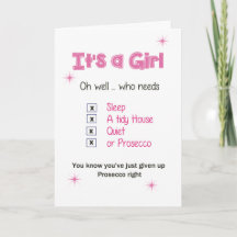 It's a girl - New baby card