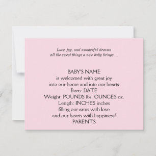 It's a Girl Photo Baby Announcement