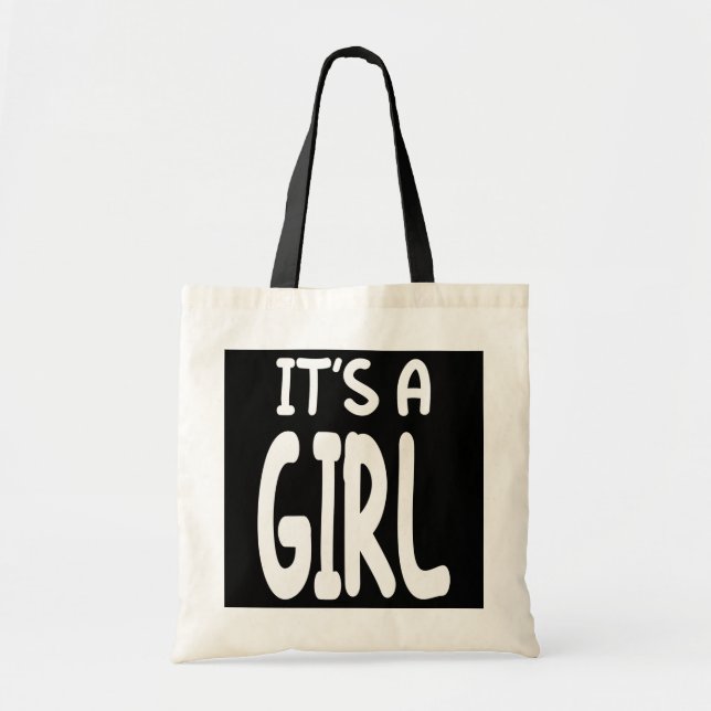 It's A Girl Pink Girl Baby Gender Reveal  Tote Bag (Front)