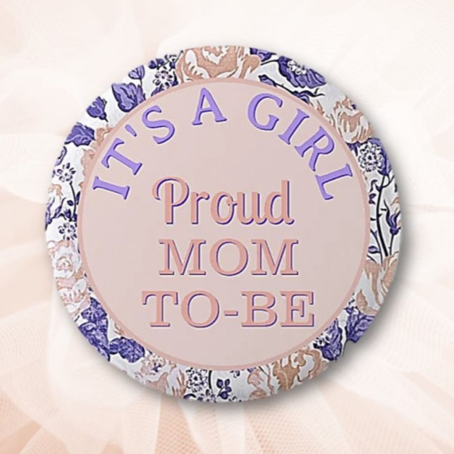It's a girl! Proud Mum-to-be Button (Creator Uploaded)